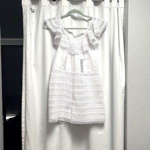 Charo Ruiz Ibiza off shoulder romper white lace